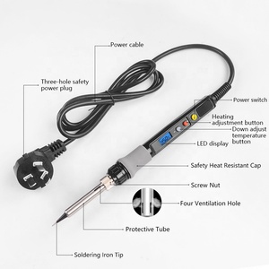 Pistola de Soldar Cautín de Alta Seguridad de 80 W, Juego de Pluma de Soldar LCD Skyasia, Kit de Soldador Eléctrico - Product Image 2