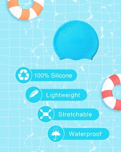 Bonnet de bain en silicone souple haute élasticité, personnalisable, imperméable, idéal pour Noël - Product Image 2