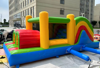 Château gonflable personnalisé pour enfants, avec toboggan, pour usage familial, parcours d'obstacles gonflable avec toboggan