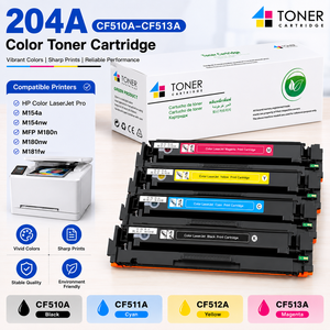 Cartucho de Tóner de <span class=keywords><strong>Color</strong></span> 204A CF510A CF511A CF512A CF513A para Impresora <span class=keywords><strong>HP</strong></span> <span class=keywords><strong>Color</strong></span> <span class=keywords><strong>LaserJet</strong></span> <span class=keywords><strong>Pro</strong></span> M154a M154nw <span class=keywords><strong>MFP</strong></span> M180n M180nw <span class=keywords><strong>M181fw</strong></span> - Product Image 1