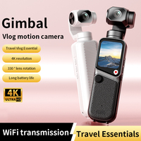 Nouvelle Caméra Vlog de Poche avec Stabilisateur, Suivi Automatique du Visage 330°, 4K 30fps, 75MP, Wi-Fi, Étanche, Antichoc, Zoom Optique 17x-30x, <2 pouces