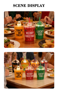 Vaso promocional con logotipo personalizado, de plástico PS de grado alimenticio, con luz LED activada por líquido, para recuerdos de fiesta, hecho en Vietnam. - Product Image 2