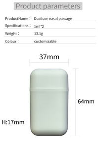 Sử dụng kép thoải mái nhựa tinh dầu Ống hít thanh đôi ống với bông bấc cho chăm sóc sức khỏe cung cấp - Product Image 4