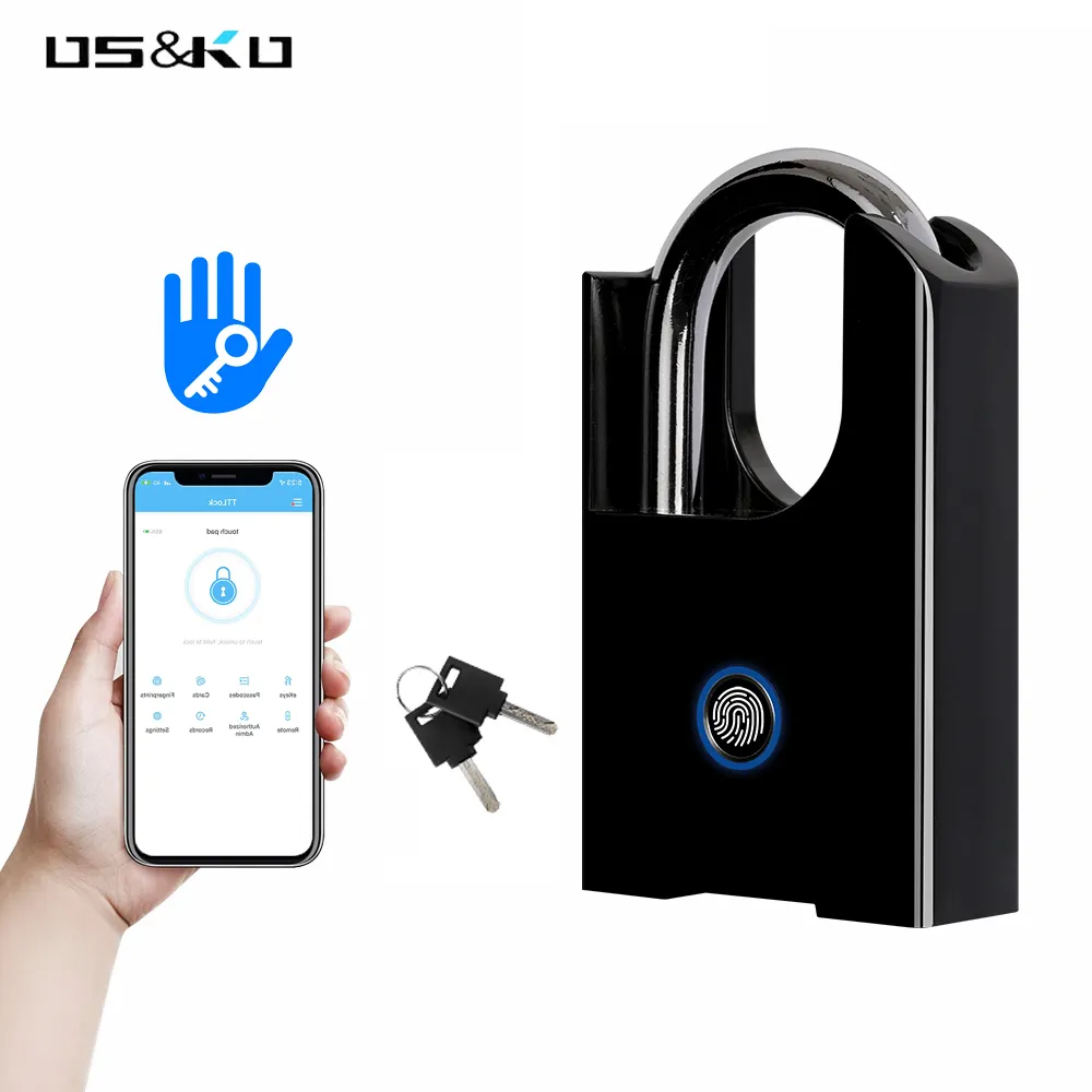 combination outdoor ikeyless fingerprint ip67 big waterproof smart ttlock digital padlock smart padlock for outdoor use with key
