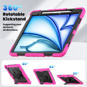 Fundas para Tablet <span class=keywords><strong>iPad</strong></span> Air 13 2025 M3 A3268 Air 13 2024 M2, Protector de Pantalla, Resistente a Golpes, con Correa - Product Image 5