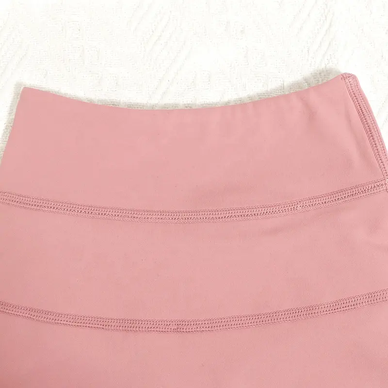 50% de descuento para falda de niña bordada Línea A Ropa de nailon elástico de 4 vías con dobladillo de doble capa para deportes niños vestido de yoga Leggings