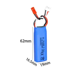 Usine 7.4V 500mAh rechargeable lithium polymère lipo pour cascadeur escalade rc voiture véhicule électrique batterie pack