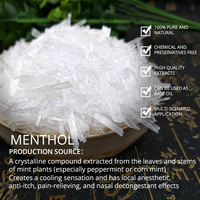 Cas 89-78-1 prix de gros de qualité alimentaire rafraîchir naturel menthe poivrée cristal glace pour sauna additif alimentaire saveur et parfum
