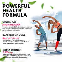 Marque privée Suppléments de vitamine B12 végétaliens naturels Gouttes de liquide de méthylcobalamine Suppléments à base de plantes