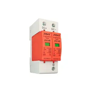 Voltage Surge Arrester Device 2P Surge Protective Device DC Photovoltaic Lightning Protector Low-Arrester 1000VAC 20KA to 40KA