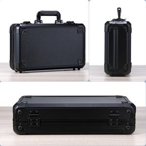 <span class=keywords><strong>Maletín</strong></span> Portaherramientas Personalizado de Aluminio Negro, Caja de <span class=keywords><strong>Herramientas</strong></span> para Uso Doméstico, Peluquería, <span class=keywords><strong>Maletín</strong></span> con Cerradura de 15 Pulgadas, Caja de Seguridad - Product Image 3