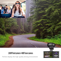 Pantalla de 2 pulgadas Lente dual Mini Coche pequeño Dvr Video Recorder Black Box