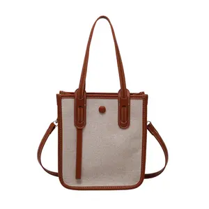 hot Korean fashion women Tote bag Single shoulder cross-slung underarm bag vintage canvas bag