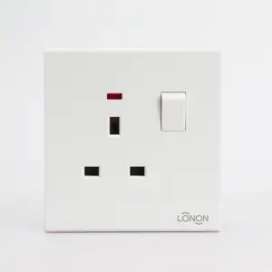 Three pin electrical socket outlet