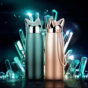 Fashionable Stainless Steel Thermos <strong>Cup</strong> Lightning <strong>Fox</strong> Printed Logo Portable Vacuum Flask for Couples Eco-friendly ECs Product - Product Image 2