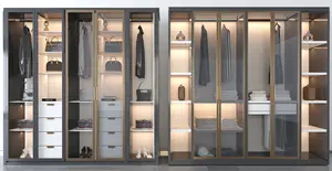 Современный белый открытый деревянный набор систем для гардеробной на заказ