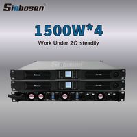 Amplificateurs de puissance audio professionnels numériques stéréo 4 canaux classe D 1500W 1U