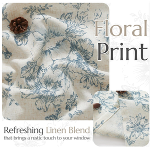 Rèm cửa nhà bếp bằng Vải Lanh Hoa 24 inch đặt trang trại đường diềm cửa sổ nhỏ và tầng nhắm mục tiêu cho nhà bếp cửa sổ nhỏ - Product Image 3