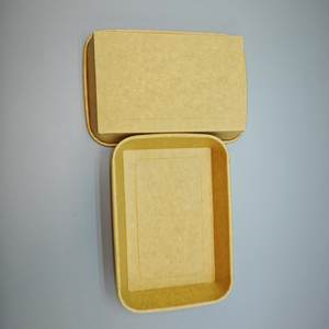 Caja de Papel Kraft de Grado Alimenticio para Pastelería, Postres, Pasteles, Bandeja Rectangular para Llevar Sushi con Tapa Transparente - Product Image 5