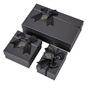 Blog Division Tiandi Cover Black Bow Eco-Friendly Recyclable Creative Lipstick Packaging Gift <b>Box</b> Large Birthday Empty <b>Box</b> - Product Image 5