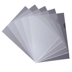 Qingda E310 Transparent L-Shaped <b>File</b> <b>Organizer</b> Clip PP Material 22C Thickness <b>File</b> Fastener Office Use - Product Image 2
