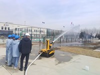Robot de lutte contre l'incendie télécommandé RXR-M80D-13KT, collecteur de gaz, moniteur d'incendie, extincteur automatique, pulvérisation d'eau 80L/S, portée 80M