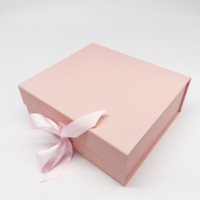 XJT Geschenkverpackung in Rosa nach Maß Recycelbar für Schuhe und Kleidung – Faltbare Magnetbox aus Hartkarton mit Logo