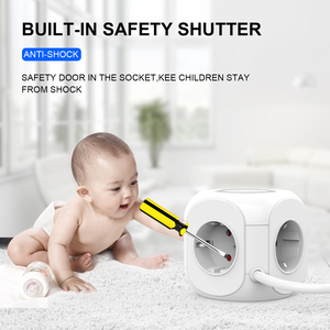 Dây Nguồn OULIYO Khối Lập Phương 2022 Dây Nguồn 1.8M Màu Đen Và Trắng EU Kèm Bộ Sạc Không Dây - Product Image 6