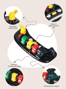 Marche-bébé pliable Purorigin avec roues et siège, anti-jambes en O, multifonction, marche-bébé à pousser à la main, marche-bébé en forme de U avec jouets musicaux - Product Image 2