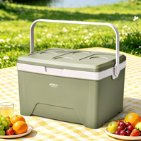Primitive Square Isolierte Kühlbox für Outdoor-Camping, Lebensmittelkühler, Auto-Kühlbox, tragbar, 25L, wasserdicht, nicht faltbar, 72