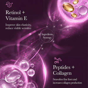 Crème pour les yeux à la vitamine E nourrissante, au rétinol et aux peptides, sans cruauté, sans alcool, non comédogène, marque privée - Product Image 5