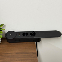 Multiprise de bureau escamotable avec chargeur sans fil, double prise Schuko et 3 ports USB à charge rapide