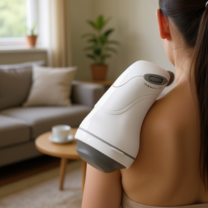 Masajeador corporal portátil con vibración para aliviar el dolor de hombros y cuello, color blanco, D0100HAE56U - Product Image 2