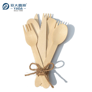 Yada Bán Buôn Số Lượng Lớn Phân Hủy Sinh Học Dùng Một Lần Bộ Đồ Ăn Bằng Gỗ Sinh Thái Thân Thiện Với Tùy Chỉnh Birchwood Dao Kéo Bằng Gỗ - Product Image 6