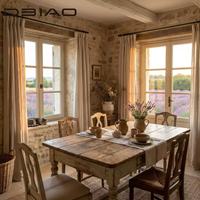 Ventana Abatible de Aluminio Estilo Francés, Doble Vidrio Templado, Aislamiento Acústico, Rotura de Puente Térmico, Moderna, para Baño