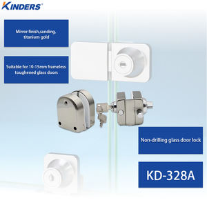 <strong>Glass</strong> <strong>Door</strong> Central <strong>Lock</strong> For Double <strong>Glass</strong> <strong>Door</strong> 10-15mm Tempered <strong>Glass</strong> To <strong>Glass</strong> <strong>Door</strong> <strong>Lock</strong> With Key Shop Restaurant - Product Image 2