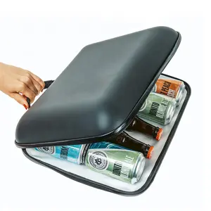 Durable hard eco-friend EVA material lightweight wine bottle portable case