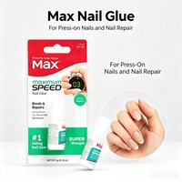 Colle à ongles liquide UV Max Clear, formule sans durcissement à la lumière, adhésif puissant, durée de conservation de plus de 30 jours, flacon en plastique, fournitures pour nail art