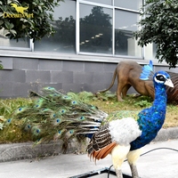 Animatronic Animal Attraction Modèles de paons grandeur nature pour parc à thème