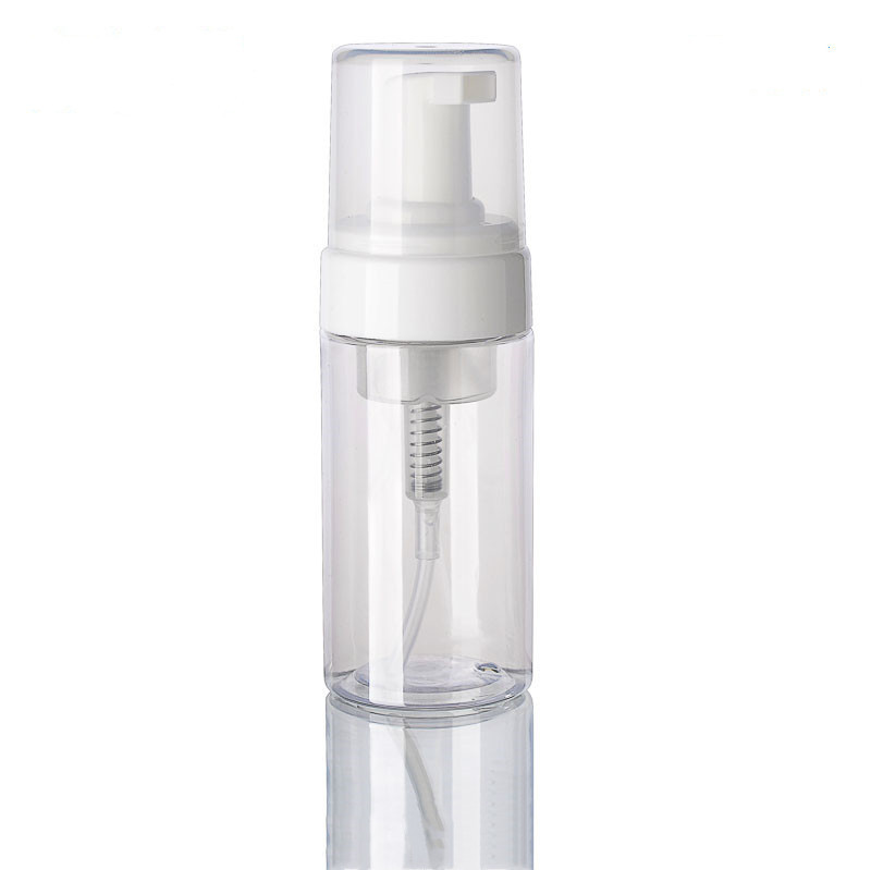Botella Transparente con Bomba Blanca