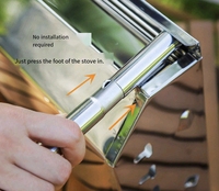 Barbecue au charbon de bois portable d'extérieur, barbecue en fer pliable, allumage automatique, surface antiadhésive, design écologique et durable, intérieur/extérieur