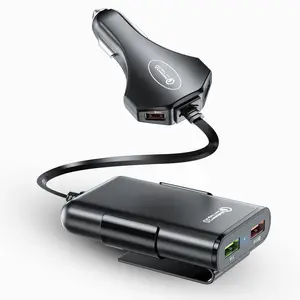 HG sıcak satış 4 in 1 USB araba şarjı adaptörü, QC 3.0 hızlı araba şarjı, 4-Port çok araba şarjı her türlü mobilephone için