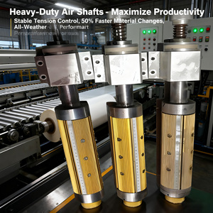 Nhà máy cung cấp 3-inch nhôm cấu trúc linh hoạt loại lá trục không khí với bột từ tính phanh căng thẳng mở rộng trục lăn - Product Image 2