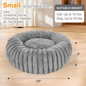 Warm Pet Kennel in Winter High Weight Straight Rabbit Plush Pet <b>Mat</b> Round <b>cat</b> Kennel Dog Bed - Product Image 3