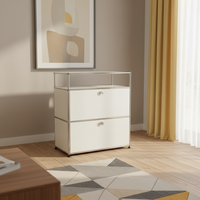 Nordischer Moderner 2-Türiger Edelstahl DIY-Schrank Modulare Möbel mit Rollen für Esszimmer Hotel Wohnzimmer Schlafzimmer Aufbewahrung