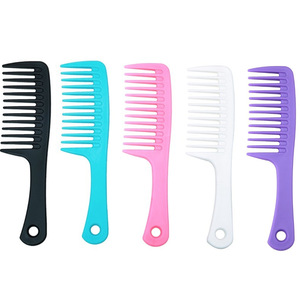 Peigne à dents larges coloré, à grandes dents, résistant aux hautes températures, pour <span class=keywords><strong>cheveux</strong></span> longs, <span class=keywords><strong>cheveux</strong></span> raides, peigne plat - Product Image 5