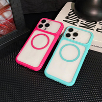 Funda Protectora de Lujo para iPhone 18Pro 17 Air 16 15 Plus 14 13 12 11 Pro Max, Carga Inalámbrica Magnética, Transparente, Antigolpes