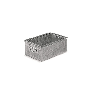 Fami Perforated <b>Metal</b> <b>Box</b> With Handles Size 272-4 Capacity 27 Lt Dimensions 450x300x200 Mm Stainless Steel - Product Image 1