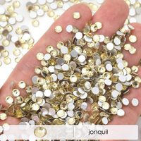 Strass en verre jaune Jonquil grande taille 10mm+ haute brillance, pierres fantaisie pour vitrine