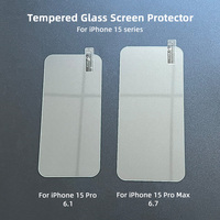 Protecteur d'écran en verre trempé sans bulles de haute qualité pour iPhone 15 pro max protecteur d'écran en verre